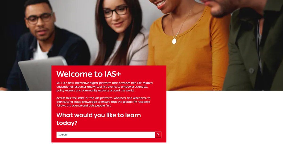 Have you checked out our new interactive digital platform IAS+ yet? You can access free #HIV-related educational resources & virtual live events, presentations on cutting-edge research & expert discussions on the global #HIV response. Explore it now! 👉 bit.ly/4ake8wA