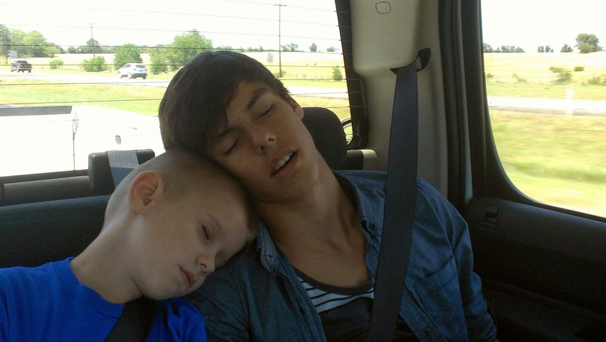 He was twelve  when his little brother was born.