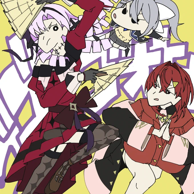 嵐を呼ぶ!クレヨンにじさんじ -血戦篇- #みとあーと #でろあーと  #絵ンジュ  #サロメ百万展 #凛Art  #えるの絵だよ  #フレン見て #詩子あーと  #尊絵巻  #描かれて走