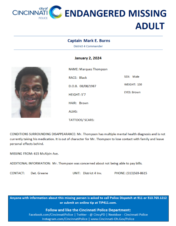 Cincinnati Police Department tweet media