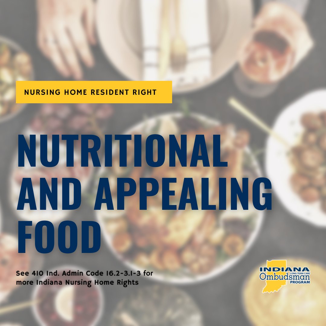 INOmbudsman's tweet image. We've been posting some eye-catching #nursinghome #residentrights over on our facebook page to celebrate the #newyear! Come learn about what you should expect from #longtermcare and let us know if you are not receiving it! facebook.com/media/set/?set…