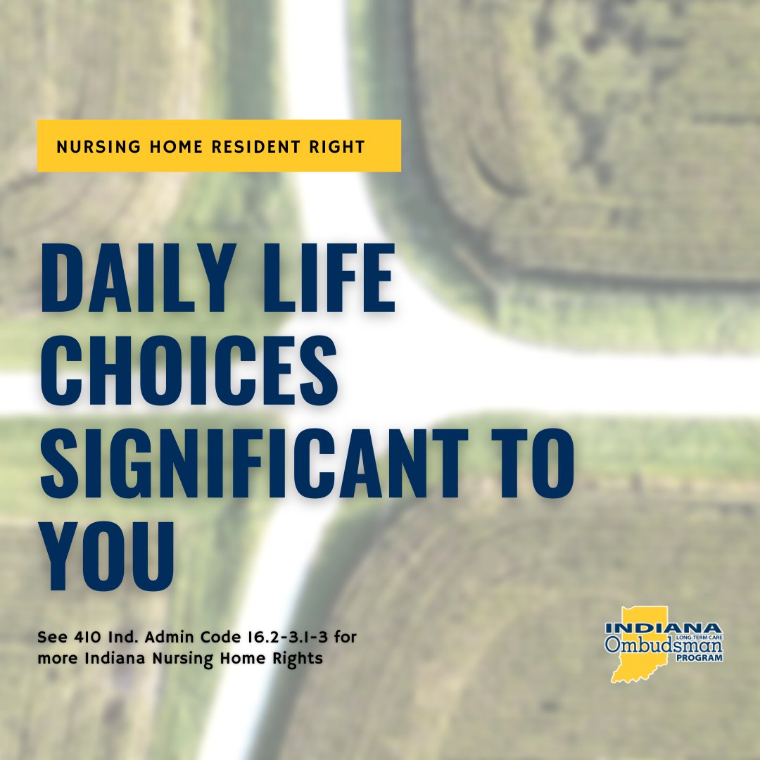 INOmbudsman's tweet image. We've been posting some eye-catching #nursinghome #residentrights over on our facebook page to celebrate the #newyear! Come learn about what you should expect from #longtermcare and let us know if you are not receiving it! facebook.com/media/set/?set…