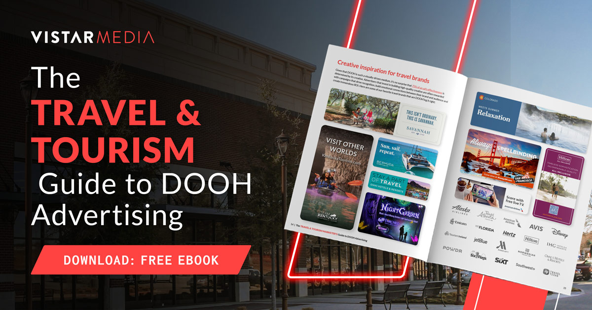 Watch your #DOOH campaigns take off! 🛫 Check out our latest eBook to learn how to build visually stunning campaigns that reach consumers at crucial moments in their travel planning process: hubs.la/Q02dqm-P0