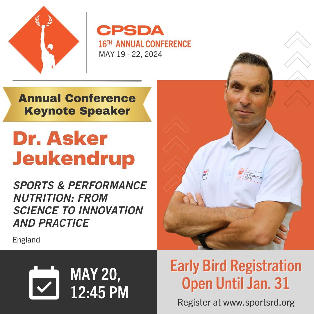 fuelingvictory's tweet photo. #CPSDA2024 Keynote Speaker Spotlight: Asker Jeukendrup, PhD @jeukendrup

Be sure to join his session at #CPSDA2024!

You can use the link below to learn more, view the meeting agenda, and register.
https://t.co/UA0F0V9PGf https://t.co/Zn8P5it5PK