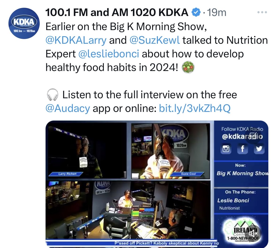 lesliebonci's tweet image. #ActiveAdvice-Thanks to the #hostswiththemost @KDKALarry and @SuzKeql  for having me on the show to discuss what to let go and what to let flow as we ring in a year to cheer not fear. Put the can-do in your you-do #morein2024 @KDKARadio #fuelsofengagement