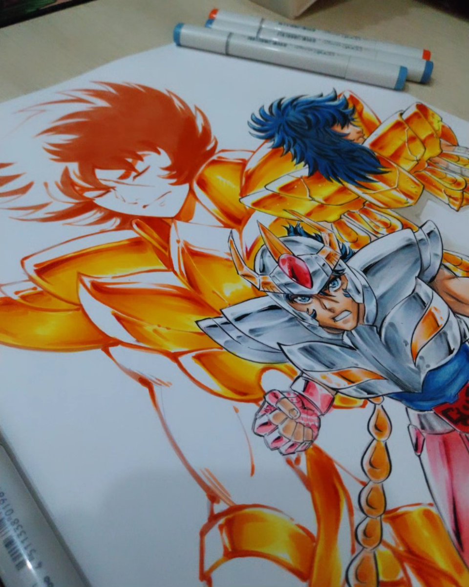 PRIMEIRA ARTE DO ANOOO! Começando com essa arte em A3 do Ikki de Fênix.
.
.
.
#SaintSeiya #goldsaint #leschevaliersduzodiaque #loscaballerosdelzodiaco #ilcavalieridellozodiaco #聖闘士星矢 #art #artist #Manga #AnimeArt #anime #traditionalart #copic #ikki
#ikkidefênix #phoenix