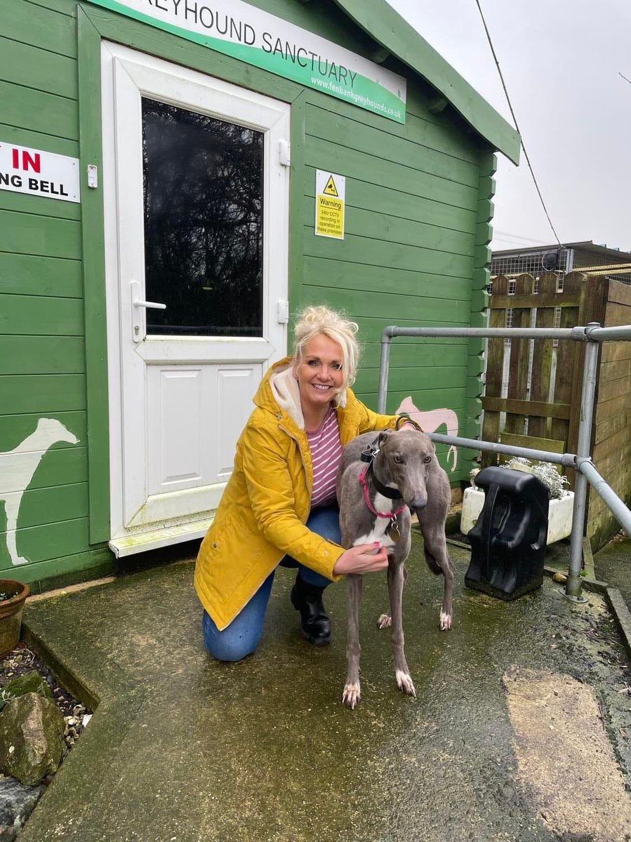 Here’s Kelly with her new mum, off to join her new furambly of three other houndies. Will miss you Kelly. Enjoy retirement. 🐾🐾