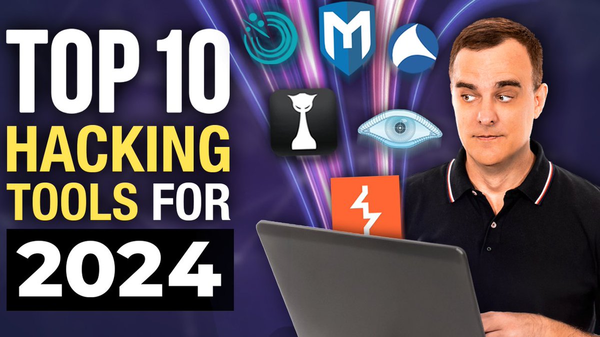 Top 10 Hacking Tools that you need to learn in 2024! YouTube video: youtu.be/GxkKszPVD1M?fe… #nmap #wireshark #burpsuite #metasploit #cyber #cybersecurity #infosec #hack #hacker #hacking @three_cube