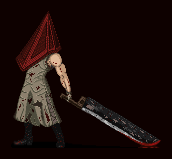 Pyramid Head #pixelart #silenthill #pyramidhead #ドット絵