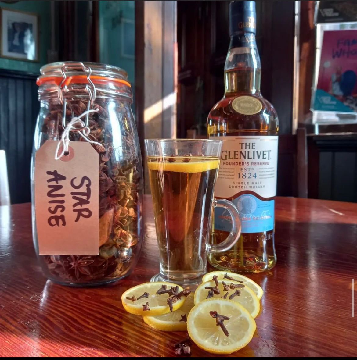On a day like this, when you can feel the January chill, we recommend the best winter warmer-Glenfiddich Hot Toddy. Whisky, honey, lemon &amp; cloves. A perfect combination!