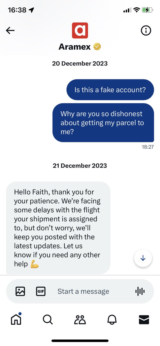 Faith84777632's tweet photo. So @Aramex @AramexSA are literal scammers? We’re now on 3 Jan, but still no movement on my parcel pre-Christmas. #thabombeki #juliusmalema
#jacobzuma #cindy #INDvsSA #Bitcoin #AbhishekKumar #Hamas #KARINA #occhiamin #minidlamini https://t.co/D74YpxXov0