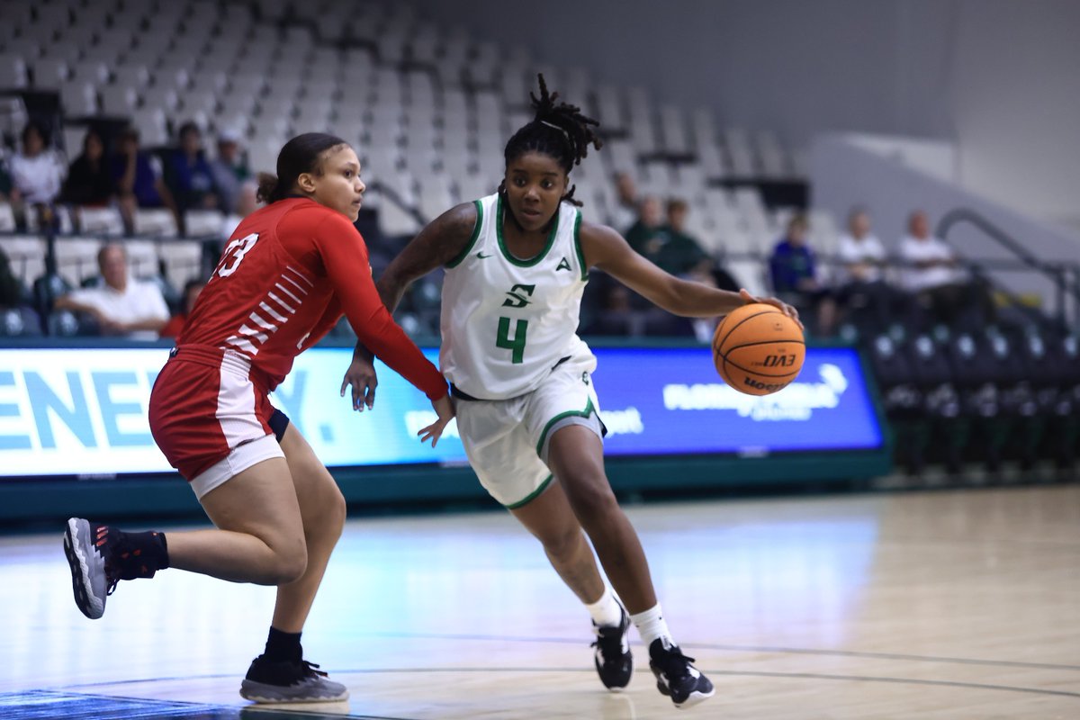 𝗡𝗢𝗧𝗔𝗕𝗟𝗘 𝗣𝗘𝗥𝗙𝗢𝗥𝗠𝗔𝗡𝗖𝗘 ‼️💯🏀 Jamiya Turner posted 2️⃣0️⃣ points & a season-high 1️⃣2️⃣ rebounds to earn her 1️⃣st double-double of the season in @StetsonWBB's win over Flagler! 👏 Turner was nominated for #ASUNWBB Player of the Week! #ASUNBuilt | #GoHatters 🤠