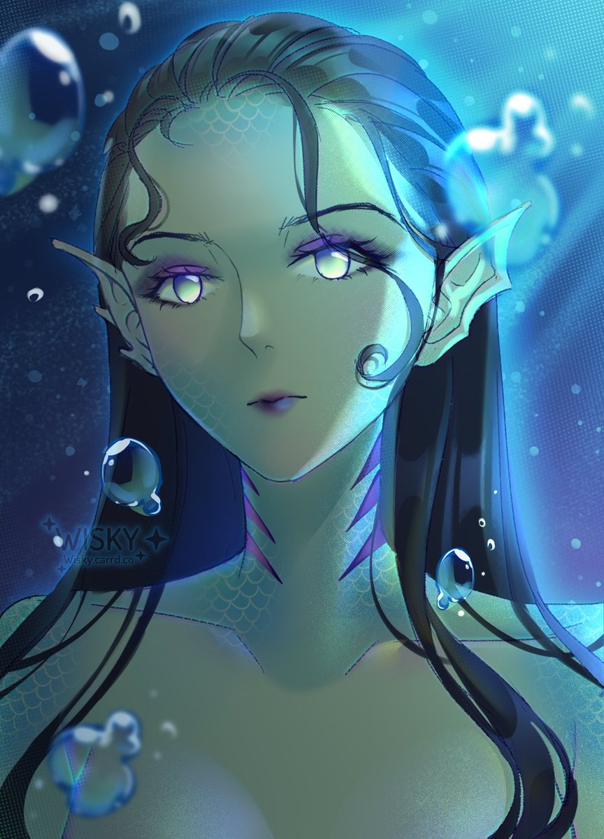 ✦OC✦ Siren - セイレーン. New original character that I'm developing 🧜‍♀️ #siren #mermaid #人魚 #海洋 #水中