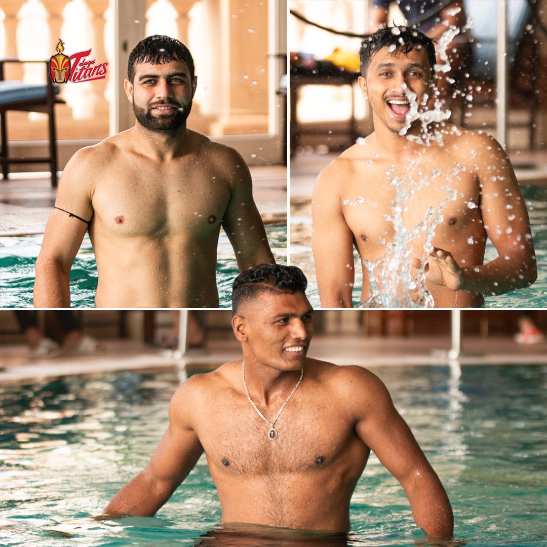 Telugu_Titans's tweet image. Titans elegantly dispel all their stress in the swimming pool.💦🏊🌊

#PoolFun #PoolTime #Swimming #StressRelief #TeluguTitans #Prokabaddi #PKLSeason10 #TitansArmy
