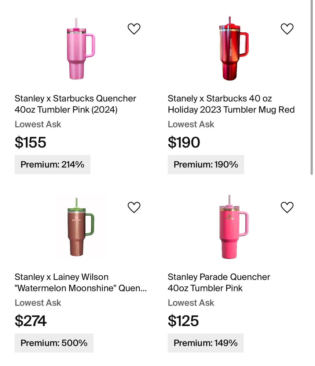 KicksFinder's tweet photo. Resellers have moved on from Panda Dunks to Stanley Cups 🤦‍♂️😂🫠 https://t.co/ZuDJXwBgN7