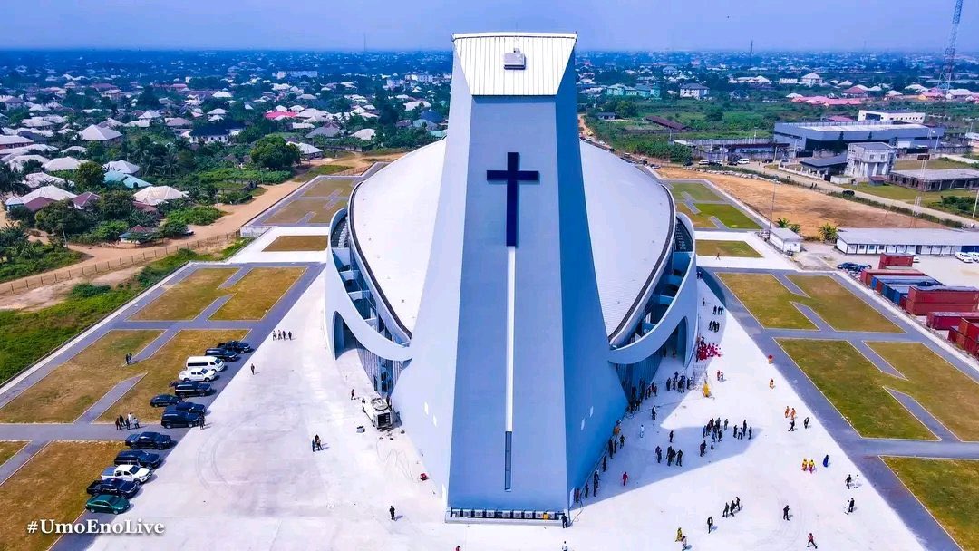 InibeheEffiong's tweet photo. What is more foolish than obtaining loans and using the loans to build a Worship Centre in a State where the vast majority are poor and unemployed?

What is more foolish than building a multi-billion Worship Centre in a State where Churches and fellowship houses are scattered everywhere?

They’re using God’s name to cover their criminal acts and you are clapping for them because you think that God can be bought or that God is interested in your vanities.

If this is the true version of the Christianity of Jesus Christ, I will rather not be a Christian.