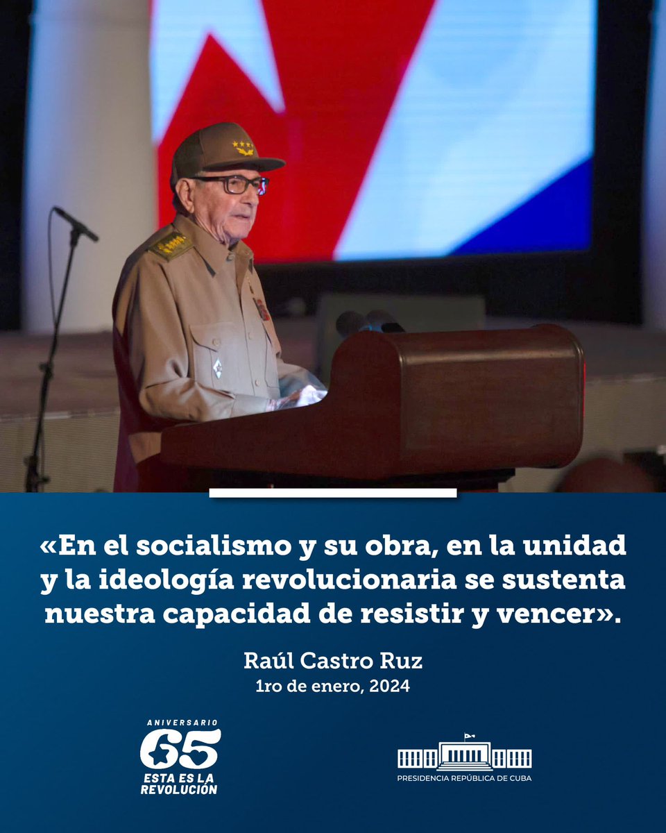 🇨🇺| Raúl: “En el socialismo y su obra, en la unidad y la ideología revolucionaria se sustenta nuestra capacidad de resistir y vencer”. #EstaEsLaRevolución ❤️