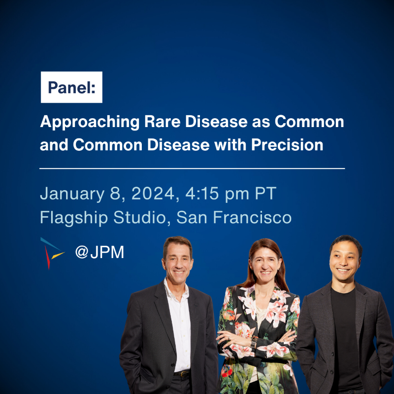 Our CEO and cofounder Jason Park will be in the Flagship Studio next Monday at #FlagshipJPM discussing how to use the power of genetics to drive small molecule drug discovery with a new level of precision.

Register to attend virtually: events.flagshippioneering.com/rarecommonvirt…

#JPM24 #JPMHC24