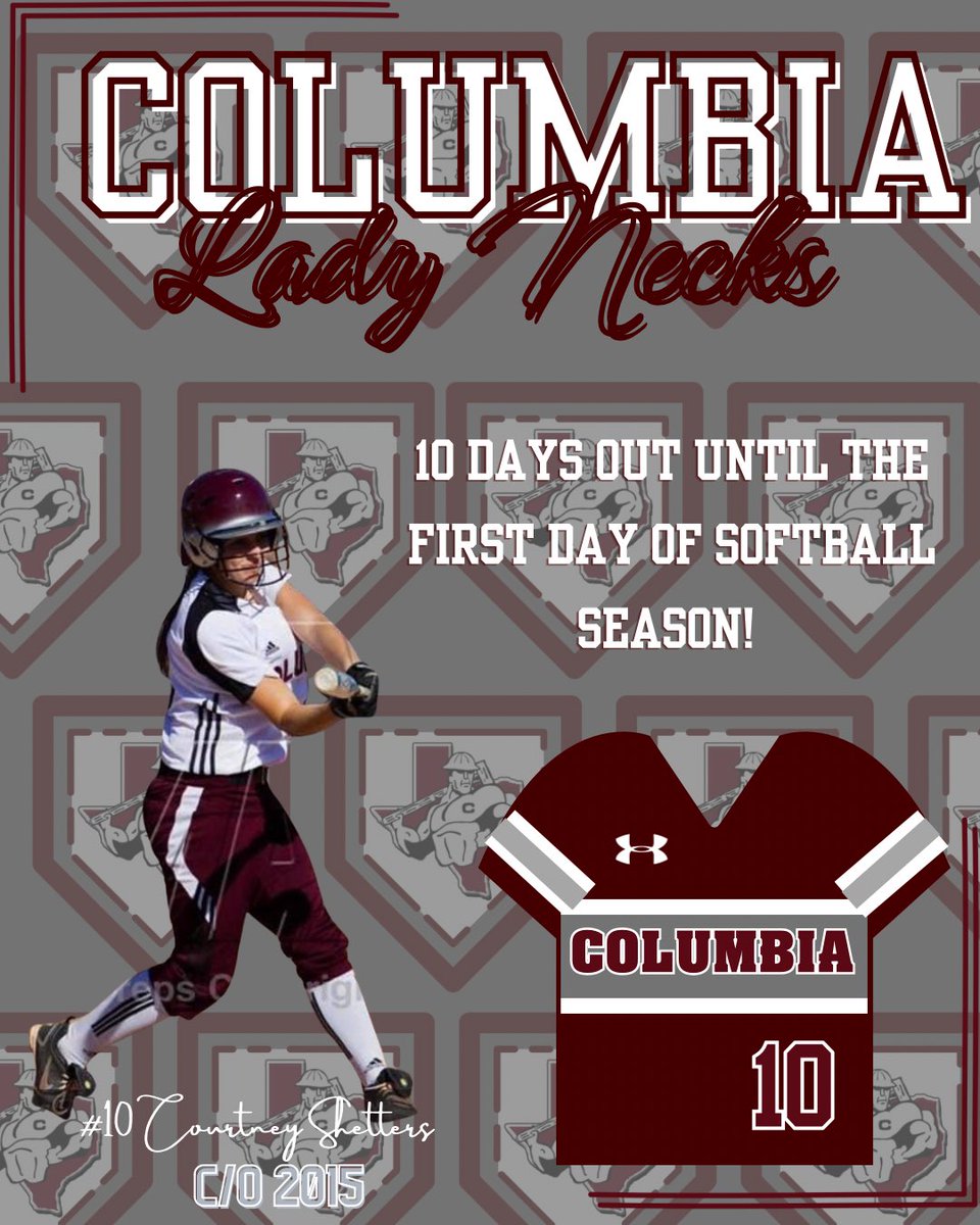 10 DAYS UNTIL THE START OF SOFTBALL SEASON!
<a href="/CHSAthl/">Columbia Athletics - Ride For The ‘C’</a> <a href="/CBISDTx/">Columbia-Brazoria</a>