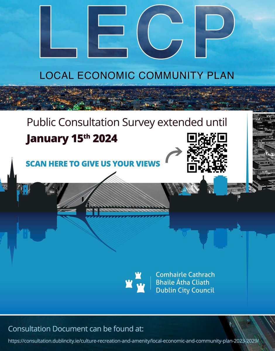 Have Your Say! Local Economic Community Plan (LECP) extended until Mon 15 Jan. Simply scan QR code to share your views. #LECP #CommunityEngagement #SupportingCommunities #publicconsultatation