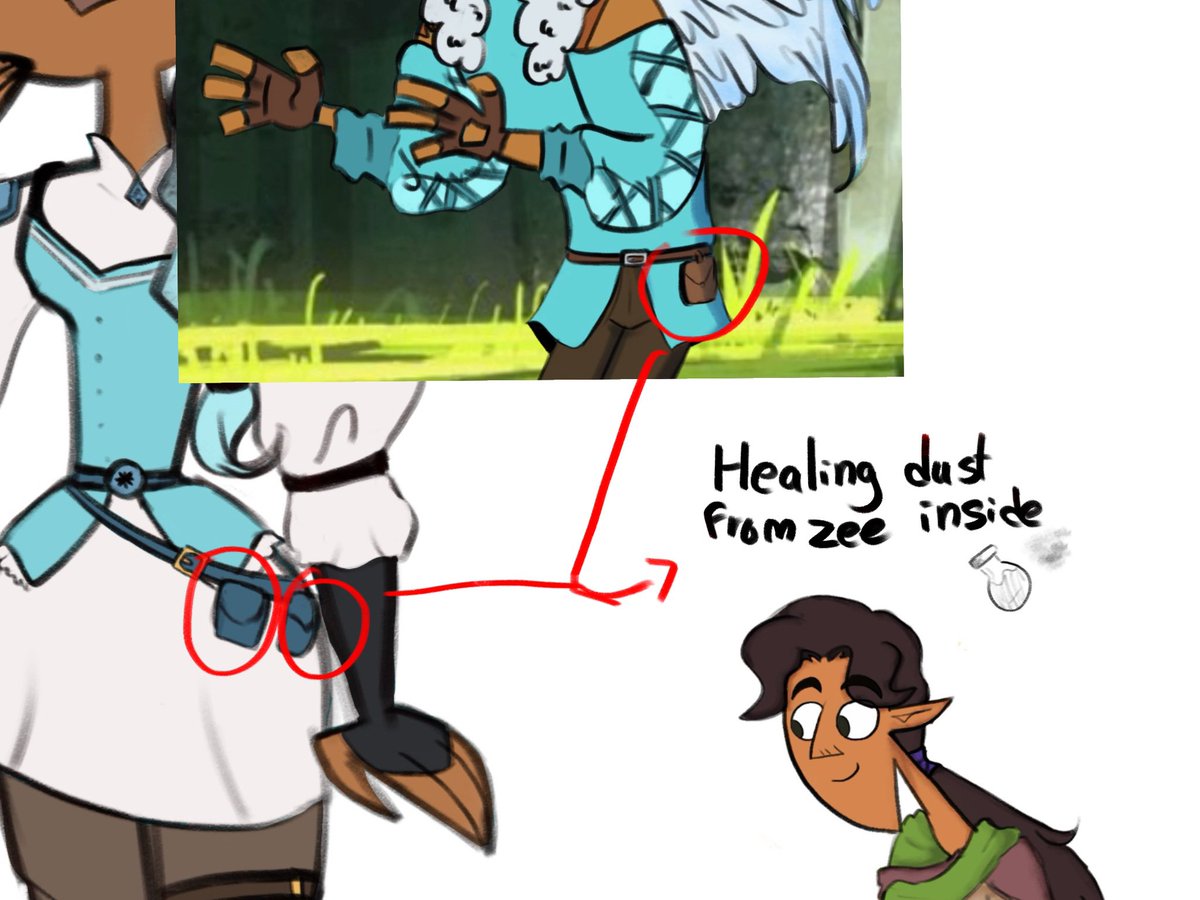 Arii_789's tweet photo. Oh! Zee stumbled upon Emma, how nice. A lot of the cast have the lil pouch that has zees healing dust, incase they get injured and need healing immediately. Not the strongest but it works pretty well
#TotalDrama #totaldrama2023
#totaldramareunion #emmatdi #zeetdi https://t.co/oXmnUFKMap