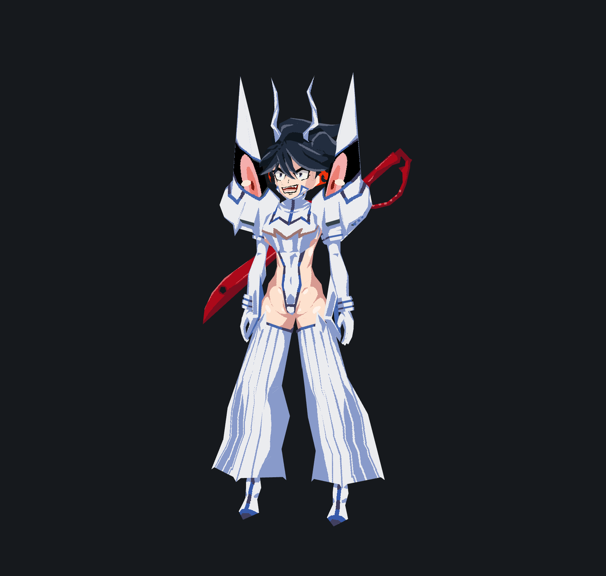RETENEIZER's tweet photo. 🌫️Ryūko Matoi
🛑made in @blockbench
#ryukomatoi #killlakill #gamedev #b3d #Blender3d #bnpr #pixelart #animation #madeinstencyl https://t.co/Ps71ADbs0D
