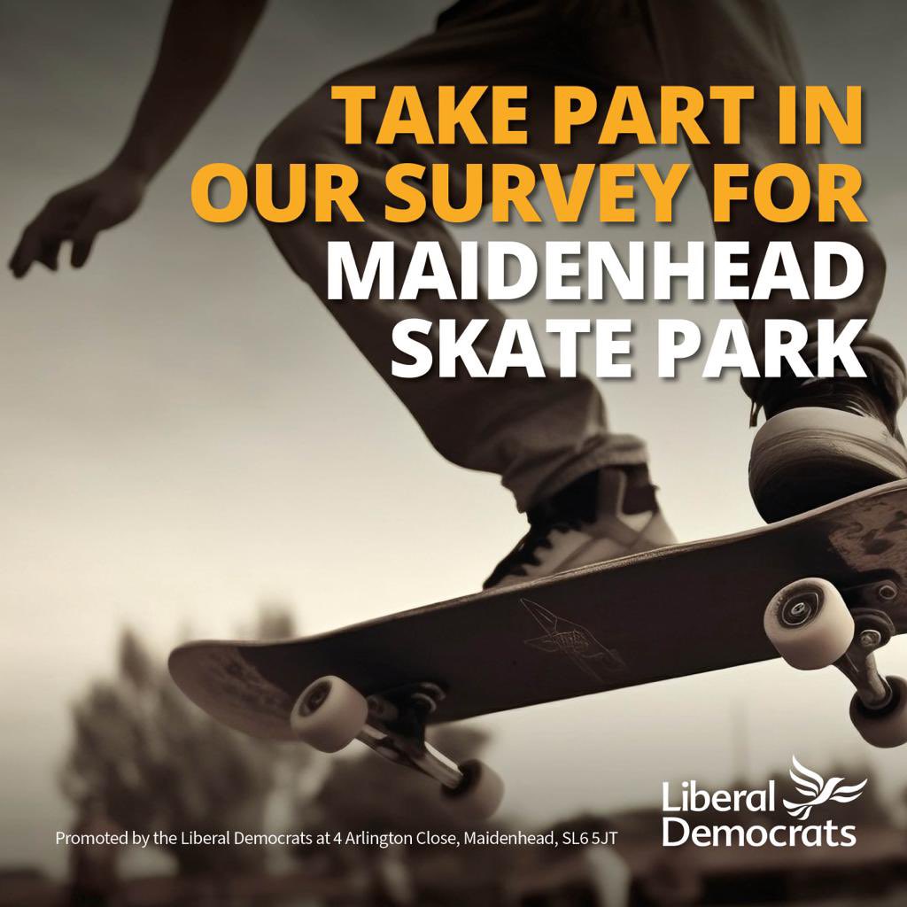 Kidwells Skate Park has been a popular fixture in Maidenhead since it opened over 25 years ago. 

We are asking all skate park users to fill out the survey below by 9 Feb to help us shape the future of your skate park. 

rbwmtogether.rbwm.gov.uk/kidwell-s-skat…