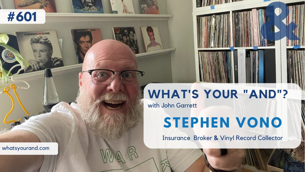 This week's @WhatsYourAnd guest Stephen Vono says, "Vinyl records aren't just a hobby for me - they actually help me connect with clients and colleagues in the insurance industry." Hear more about it at WhatsYourAnd.com