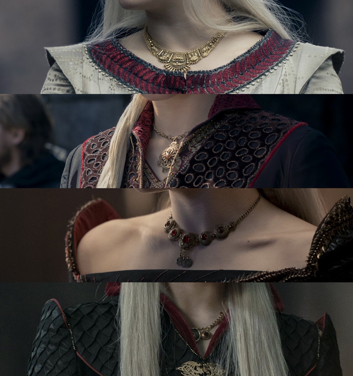 Alicent and Rhaenyra’s necklaces