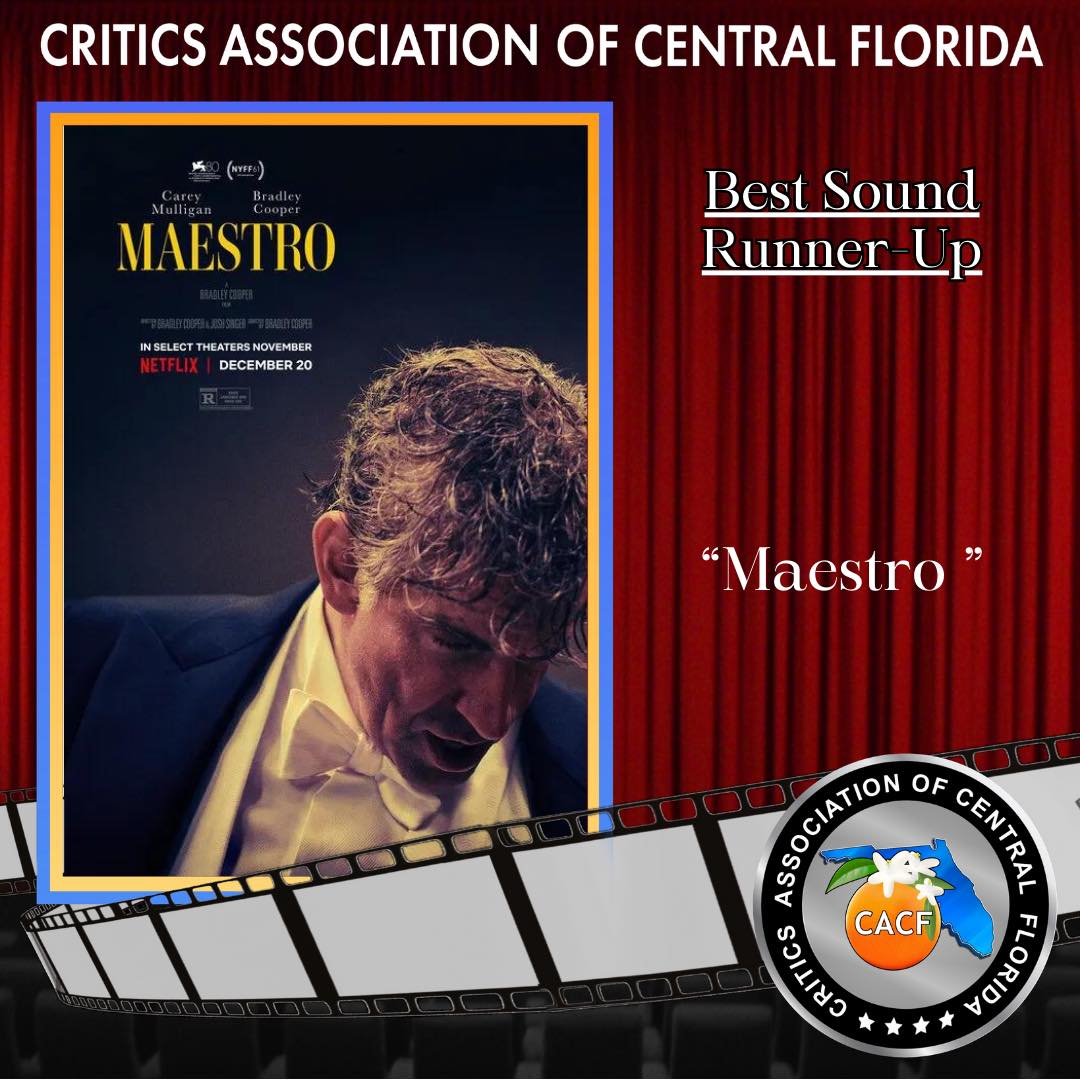 CACF_Critics's tweet photo. Best Sound Design Runner-up: Maestro
#RichardKing #JasonRuder #TomOzanich #DeanZupancic @morrowsound1 @MaestroFilm_ @netflix #CACF2023 https://t.co/VN5w2Clj9J