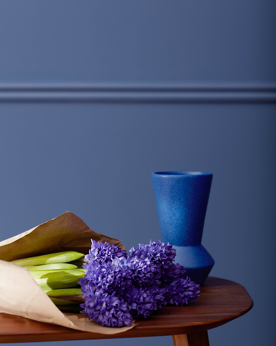 Benjamin_Moore's tweet photo. We're kicking off January with (what else?) the #ColorOfTheYear2024! It's time to get (re)acquainted with Blue Nova 825, a sumptuous blue-violet that will lift your spirits no matter what space you paint. Shop a variety of samples at https://t.co/xiLJOfWdFB #BenjaminMoore #Paint https://t.co/3oaftBGPqu