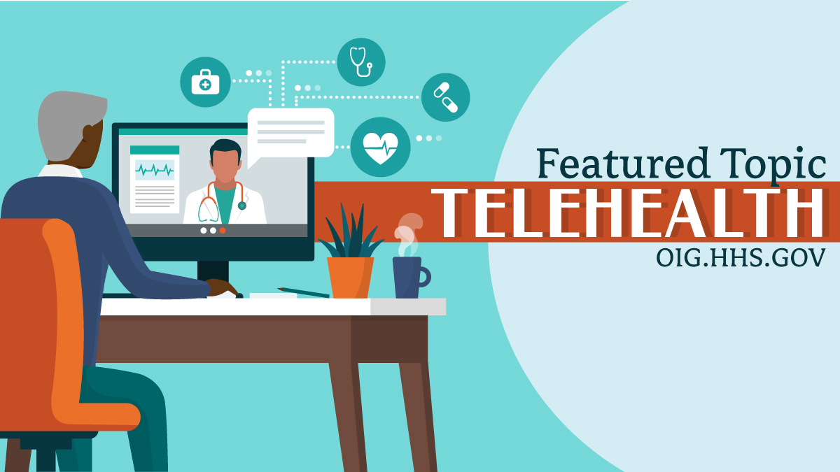 OIGatHHS's tweet photo. HHS-OIG is performing significant oversight activity assessing #telehealth services. Learn more about our current and upcoming work on telehealth oversight: https://t.co/TWWkOQhikU https://t.co/z2dsGnEooU
