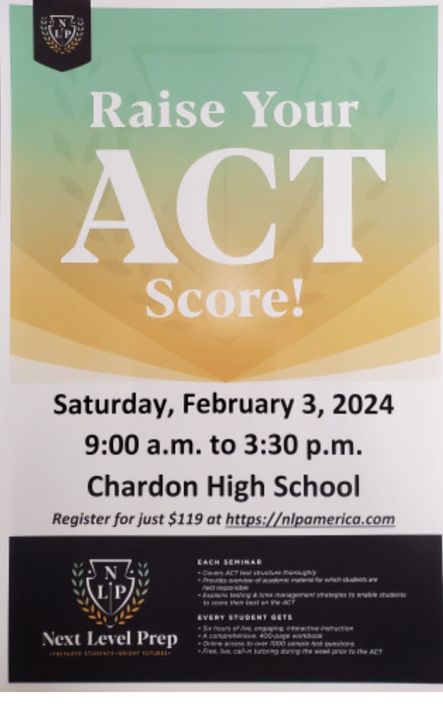 Happy New Year! If your goal for 2024 is to slay the ACT then this class might be for you! @chs_dmurray