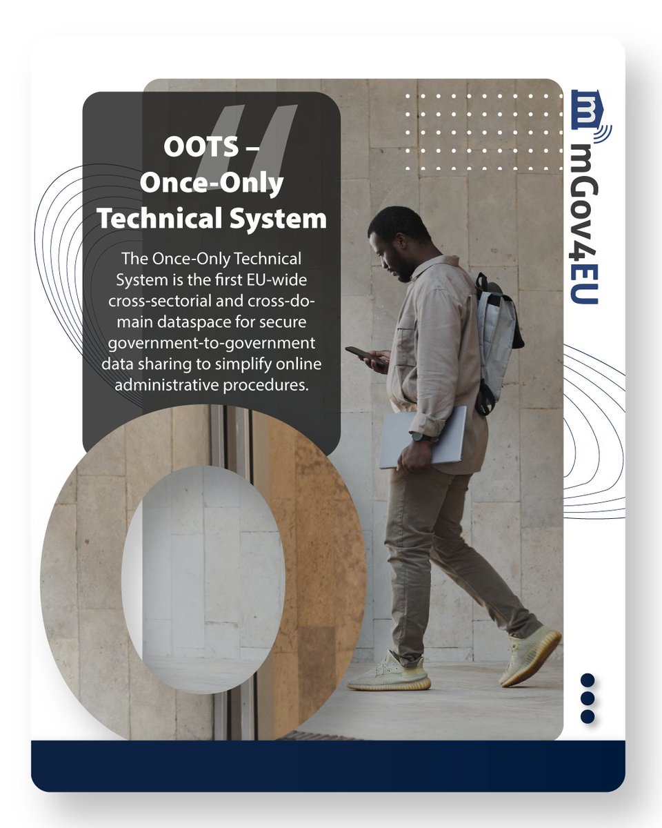 mGov4EU (@mgov4eu) on Twitter photo O for #OnceOnlyTechnicalSystem
The OOTS is a technical system for the cross-border automated exchange of evidence and application of the ‘once-only’ principle
The Once Only Principle is one of the key principles #mGov4EU relies on and is used in two of the mGov4EU pilots
#h2020 O for #OnceOnlyTechnicalSystem
The OOTS is a technical system for the cross-border automated exchange of evidence and application of the ‘once-only’ principle
The Once Only Principle is one of the key principles #mGov4EU relies on and is used in two of the mGov4EU pilots
#h2020