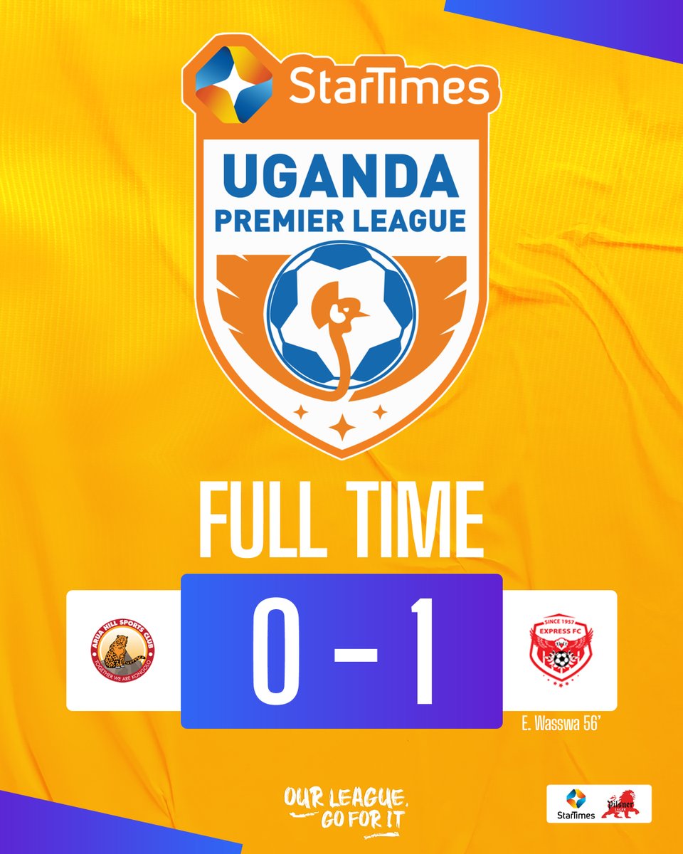 UPL's tweet photo. Full time! ⏰

Arua Hill SC 0-1 Express FC

#StarTimesUPL | #AHLEXP https://t.co/fuxmgfqDWA
