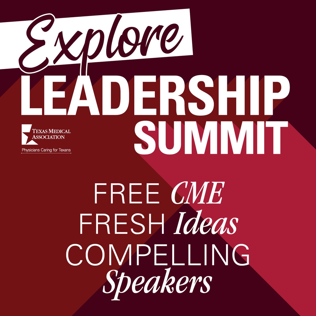 texmed's tweet photo. Explore Your Potential at #LeadershipSummit – 

Three educational tracks focusing on personal, professional, and community leadership: Expand your knowledge and sharpen your leadership competency. Register today: https://t.co/17tUrxzIB8

#LeadershipSummit2024 #TMA https://t.co/5i0qfRWSNN