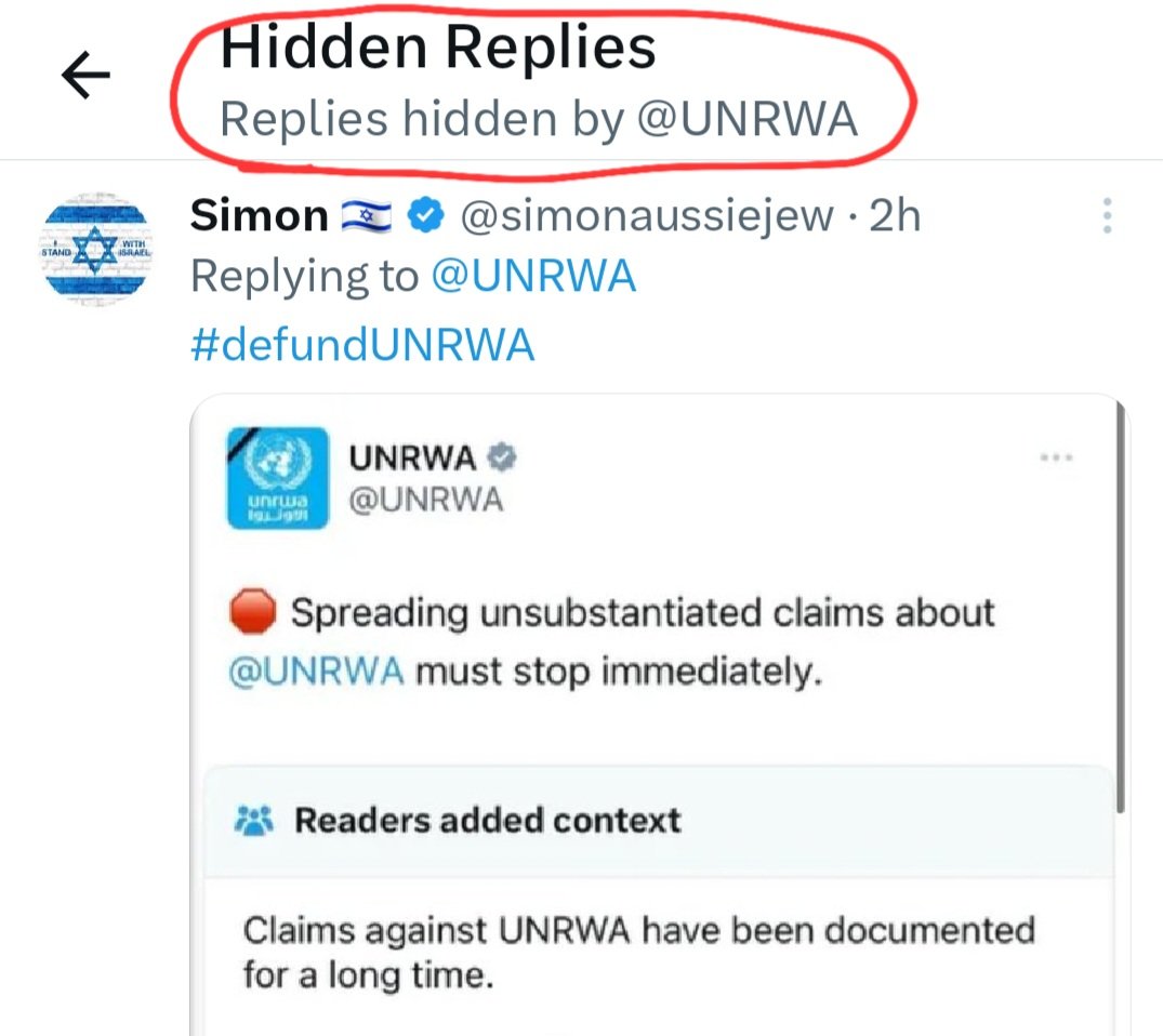 DrEliDavid's tweet image. Hi @UNRWA 🇺🇳
You are funded by our tax money.
Yet you have the audacity to hide replies in your posts 👇
Too ashamed of your record?