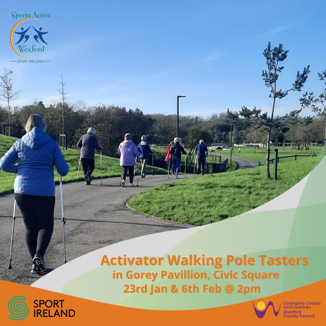 SportActiveWex's tweet image. Activator Pole taster sessions coming to Gorey Library

If you ever wondered about Activators or what the benefits are, then why not try a taster session?
Places are limited, so book your place today!

23 Jan: wexfordcoco.libcal.com/event/4135308

6 Feb:  wexfordcoco.libcal.com/event/4135475

#Activators