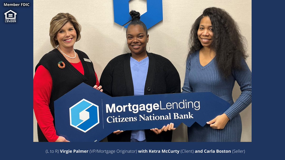 YourCNB's tweet image. Congrats to Ketra McCurty who is now a #firsttimehomeowner. Thanks Ketra for allowing Virgie Palmer, VP/Mortgage Originator @YourCNB to provide financing for this exciting purchase. Visit YourCNB.com/mortgage to learn more about CNB's wide variety of mortgage services. #Local