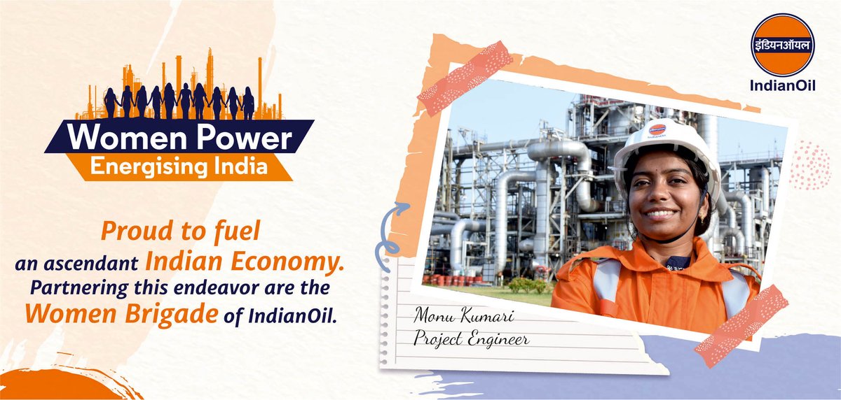 Meet Monu Kumari, an adept project engineer at @IndianOilCl's Paradip Refinery. With precision and dedication, she manages complex projects, playing a key role in propelling our nation's energy growth.
#PrideofIndianOil