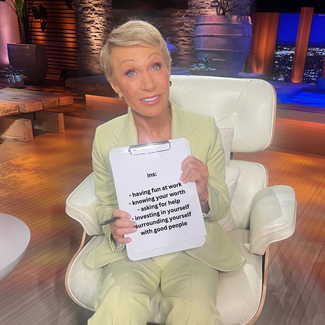 BarbaraCorcoran's tweet photo. My 2024 ins and outs: https://t.co/qDHE4d2fUZ