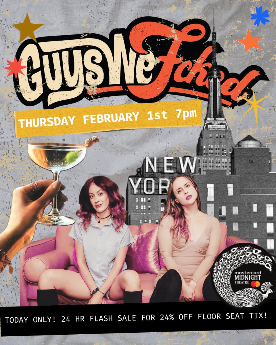 Guys We Fcked Podcast (@guyswefcked) on Twitter photo NEW YORK CITY! 🗽 Come party with #GWF Live at the <a href="/midnight/">After Midnight</a>.theatre.nyc Thursday Feb. 1st @ 7pm. ✨
To kick off 2024, get 24% floor seat tickets TODAY ONLY 🎟️ Find the link in our bio or use code GWFD24 at checkout ➡️ See You Soon 💋
get tix at: ticketing.midnighttheatre.com/tickets/series… NEW YORK CITY! 🗽 Come party with #GWF Live at the <a href="/midnight/">After Midnight</a>.theatre.nyc Thursday Feb. 1st @ 7pm. ✨
To kick off 2024, get 24% floor seat tickets TODAY ONLY 🎟️ Find the link in our bio or use code GWFD24 at checkout ➡️ See You Soon 💋
get tix at: ticketing.midnighttheatre.com/tickets/series…