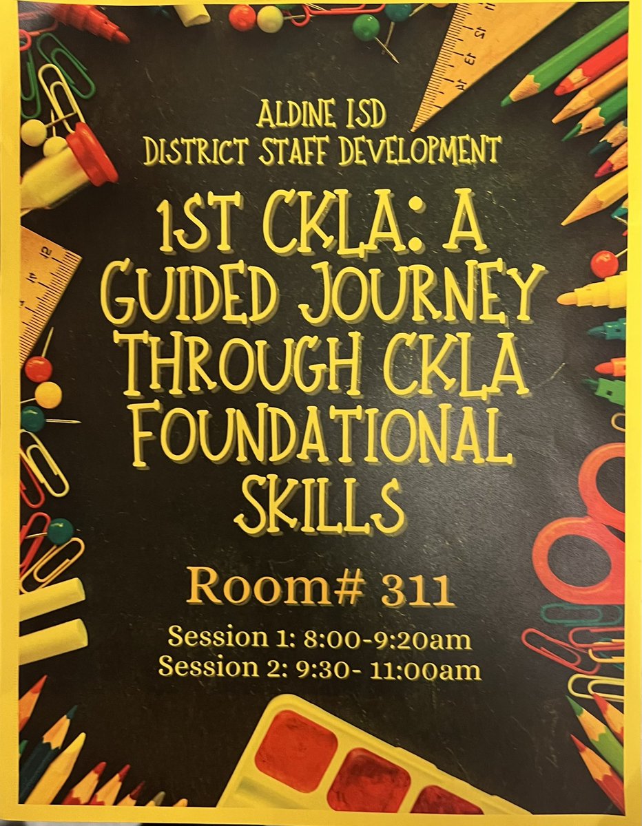 mrskegler's tweet photo. Did you forget to sign up for your second session at Aldine DSD today? Come to our last Foundational Skills session at 9:30! #MyAldine #LessonRehearsals #AldineDSD @BarrsJamie @BentleyDes10313 @DunnES_AISD @FrancisES_AISD @AldineISD https://t.co/Wp2xUFG65a
