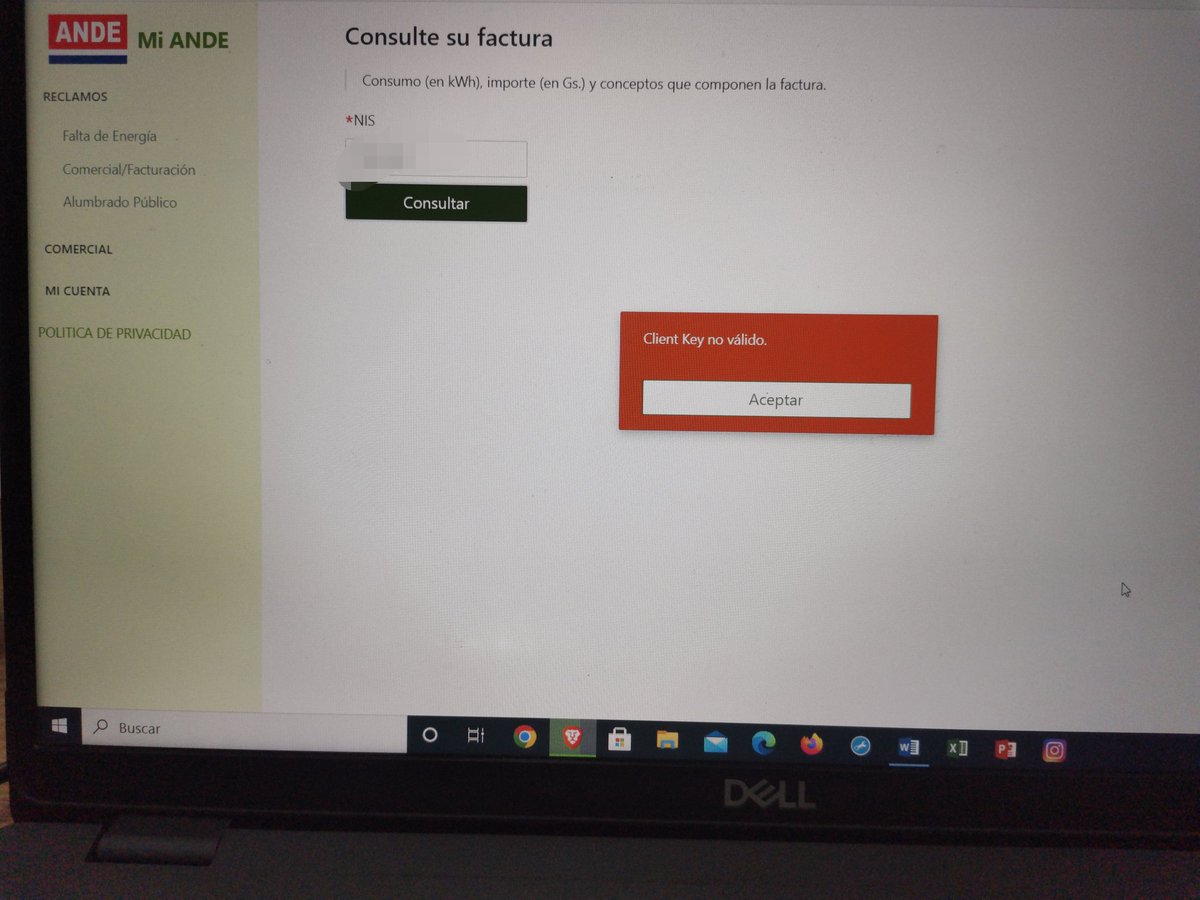 Emifer_py's tweet photo. @ANDEOficial Segundo día que no se puede ver la factura y menos pagar vía Bancard.. Cómo voy a tener factura electrónica con el fisco si no puedo pagar? https://t.co/Fi1xnTXaVt