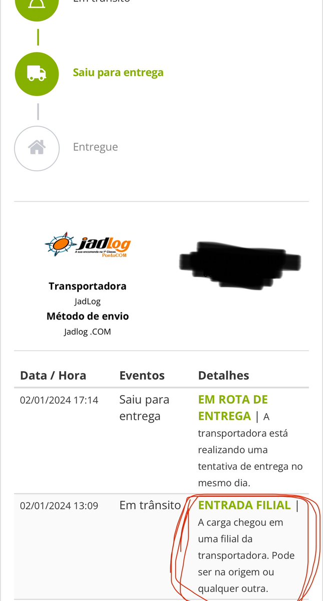 CauePFarias's tweet photo. Comprei um gabinete gamer na Pichau e a Jadlog que saiu para entregar ontem (02/01) às 17h e até agora nada. Pelo histórico dos rastreamento, o gabinete pode estar em qualquer lugar….hauahauahauaah
=[
#Pichau #Jadlog #Gamer #Gamerbr https://t.co/rMXdnARVou