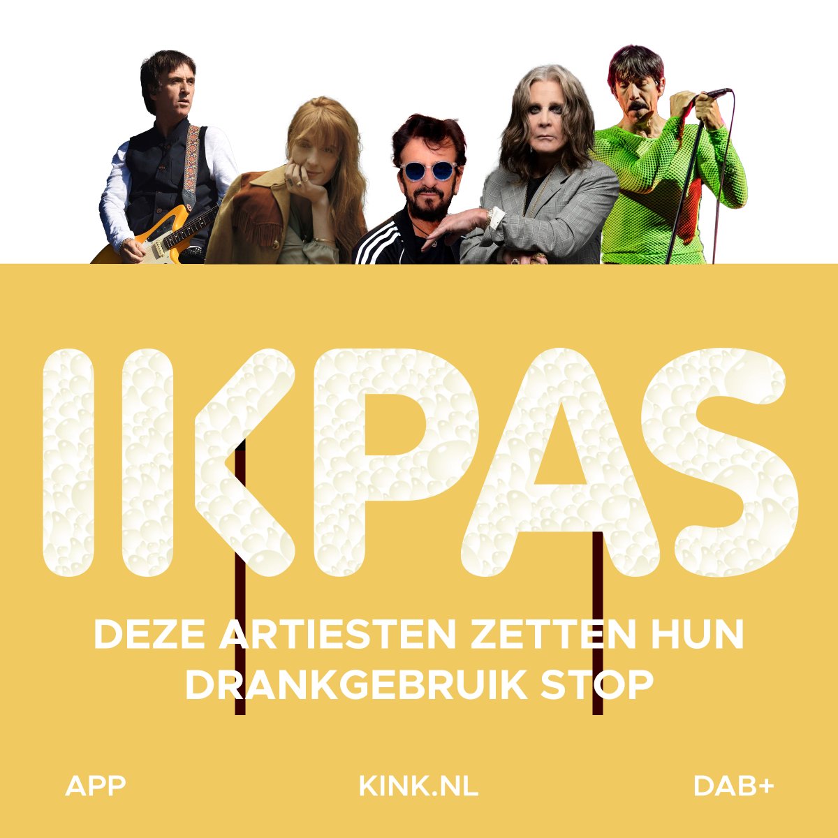 KINKpuntnl's tweet photo. Rock 'n roll en alcohol zijn duidelijk niet onlosmakelijk verbonden. Doe jij mee aan #IkPas?
Check https://t.co/ftDJgXQgBK voor artiesten die je door de Ik Pas periode heen slepen! https://t.co/CU4lpcCs4d