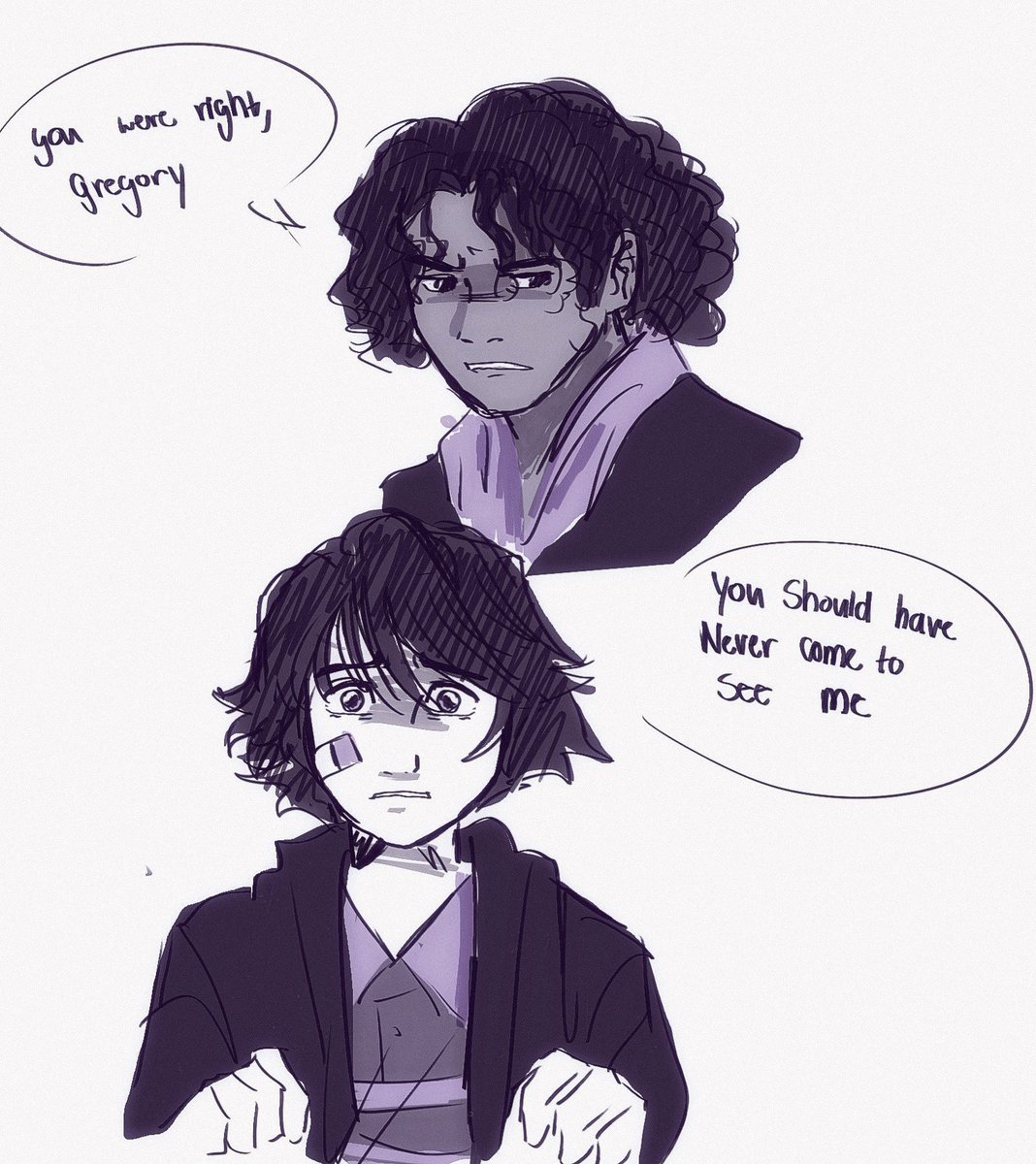 Vio_Rose792's tweet photo. Feeling cute... might delete later (idk how to call this ship? Grel? Grellis?) #gregoryfnaf #ggy #fnafellis #grel https://t.co/jD2qj65Xh9