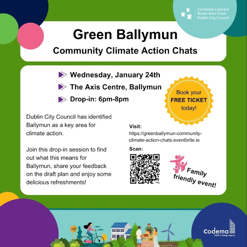 Are you interested in saving energy and money throughout the winter? Join this drop-in session to hear about how the Ballymun community can reduce emissions and save energy! @CodemaDublin will be providing a demo of their Home @EnergySavingKit! bit.ly/48jNbYq