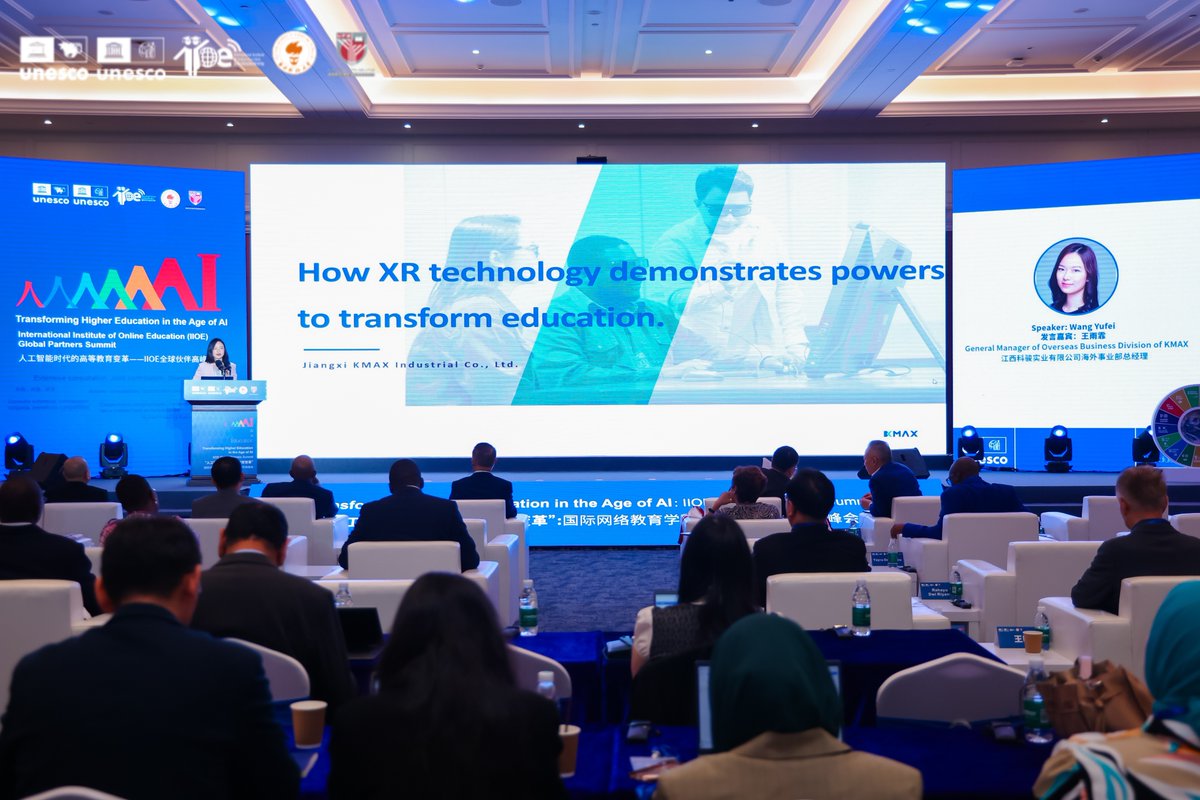 KmaxtechVRAR's tweet photo. IIOE Global Partners Summit was Held in Shenzhen China Yufei Wang, KMAX Overseas Business Department General Manager, Gave a Keynote Speech on "How XR Technology Demonstrates Powers to Transform Education"

https://t.co/dAhMaLagJC
#VR https://t.co/6hlGjJy9X9