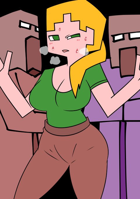 新年一発目のイラストはマインクラフトのアレックス 